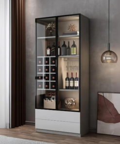 Tủ Rượu Góc Vuông Xoan Đào 1m
