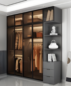 Tủ Quần Áo Gỗ Xoan Đào 4 Cánh Góc Trang Trí Bền Đẹp