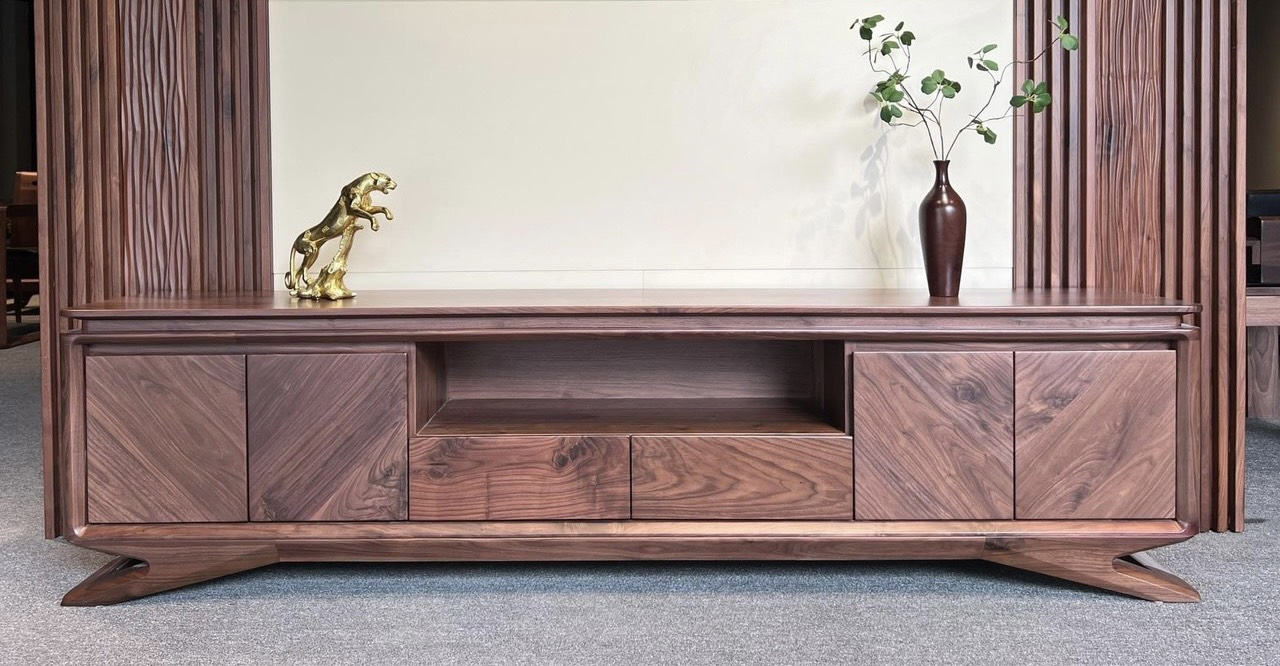 Kệ tivi gỗ óc chó hiện đại