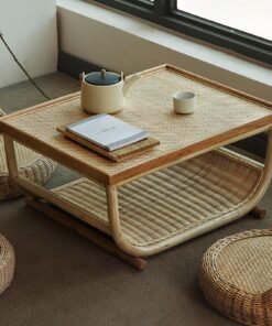 Bàn Trà Gỗ Mây Trong Không Gian Hiện Đại