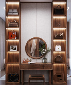 Bàn Trang Điểm Gỗ Óc Chó Cloud