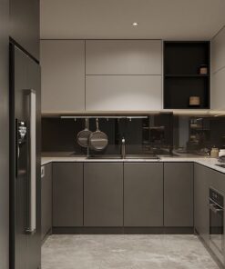 Tủ Kệ Bếp Gõ Đỏ Có Bàn Đảo - TB2029