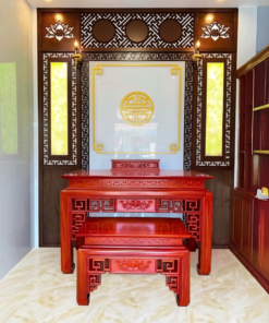Bàn Thờ Gia Tiên Gỗ Gõ Đỏ - BT699