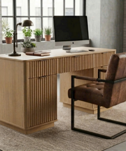 Bàn Làm Việc MDF Hiện Đại Cánh Sóng - BLV005