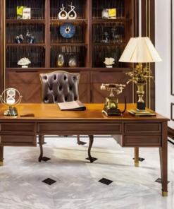 Bàn Làm Việc Gỗ Gõ Đỏ Hiện Đại - BLV211