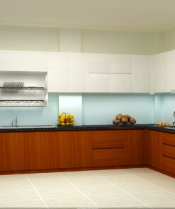 Tủ bếp đơn giản, hiện đại và ấm cúng